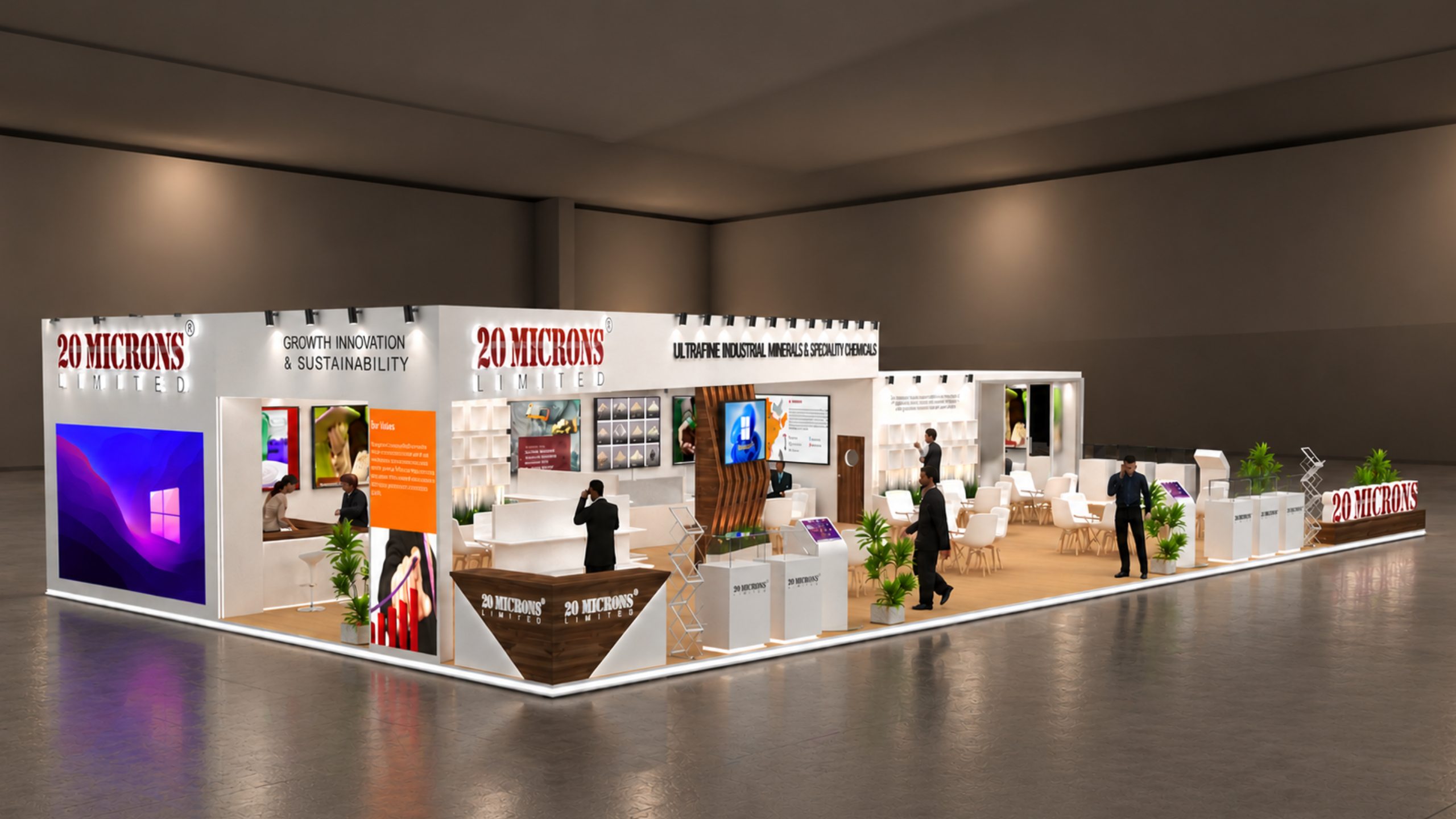 20 Microns exhibition booth